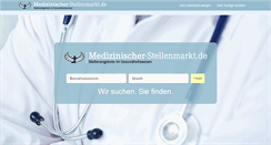 Desktop Screenshot of medizinischerstellenmarkt.de